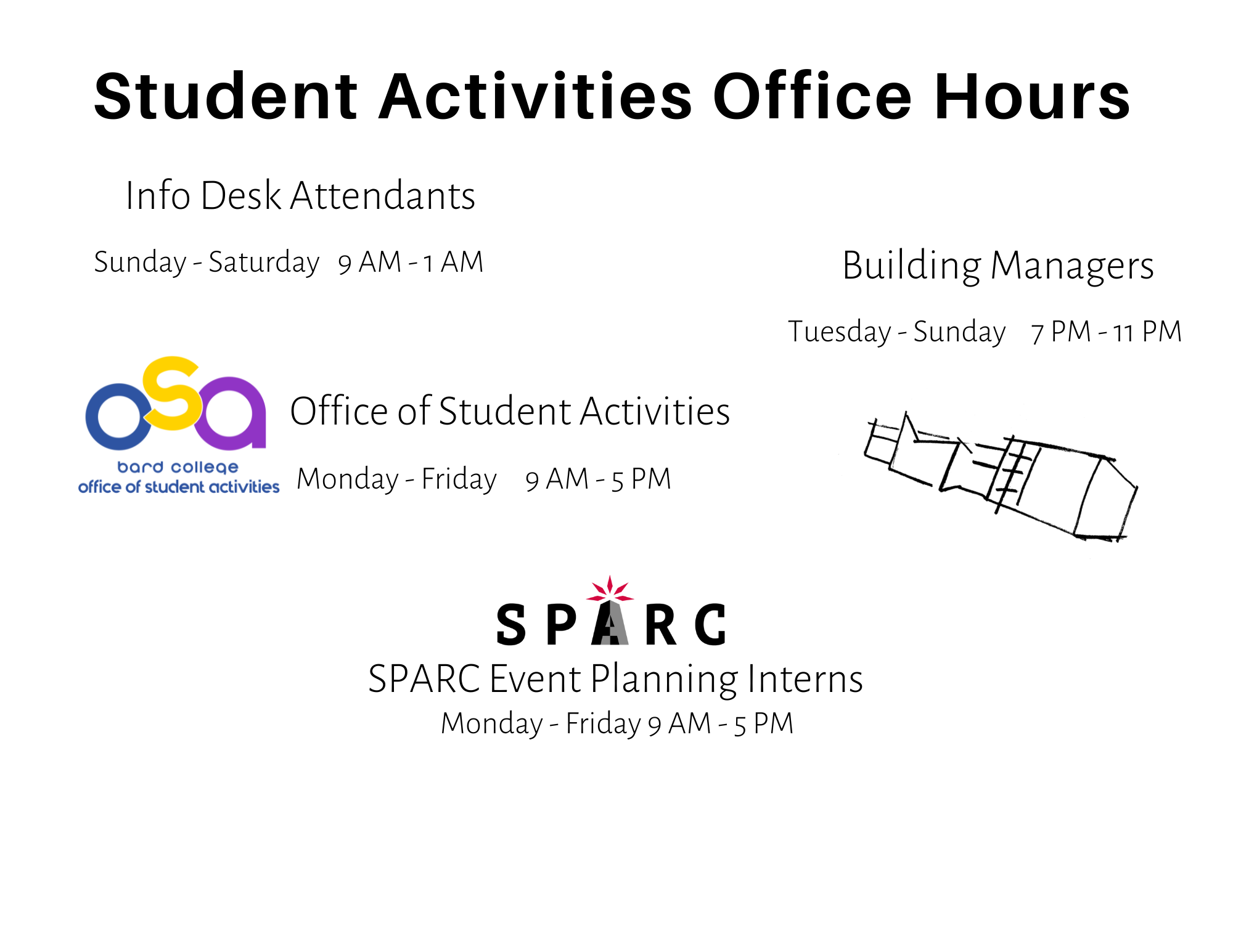 SPARC/Campus Center Hours